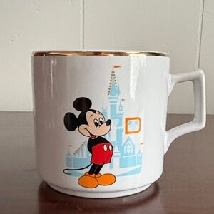 Disney Mickey Mouse Mug with Gold Accent Disney 50th Anniversary Great condition